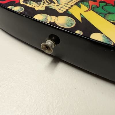 Rockster Super Strat Solid Body Electric Guitar Dragon 80's Tattoo Project Non-functioning image 12