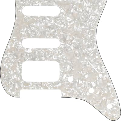 Fender Aged White Moto 11-Hole Mount H/S/S 4-Ply Stratocaster Pickguard 099-1338-000 image 2