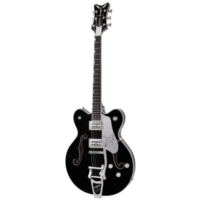 Gretsch G6636TSL Players Edition Silver Falcon Center Block Double-Cut 6-String Right-Handed Electric Guitar with String-Thru Bigsby (Black) image 3