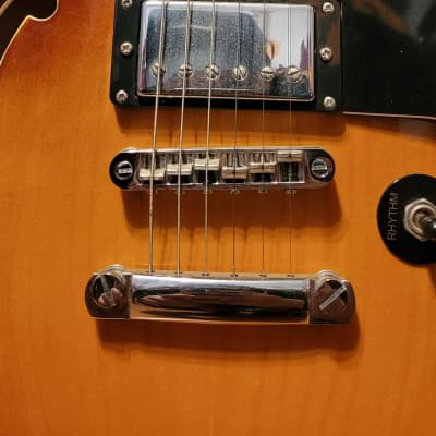 Austin 335 style Semi Hollow Guitar Sunburst image 2