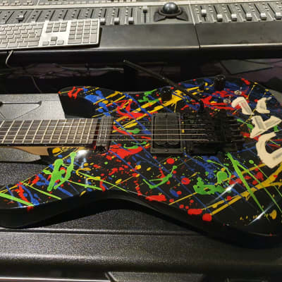 Jackson USA Custom Shop Def Leppard Tour Played Phil Collen Hand-Painted Splatter Signed Guitar PC1 image 13