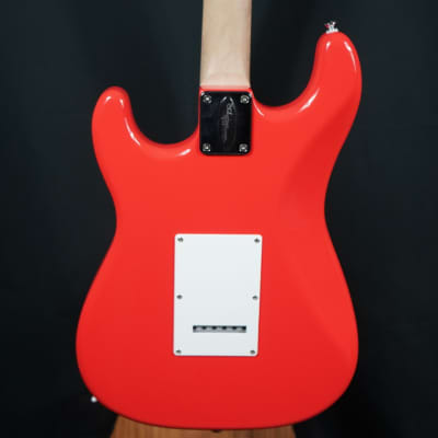Eklien/Flaxwood Fiesta Klein Red Strat Guitar image 2