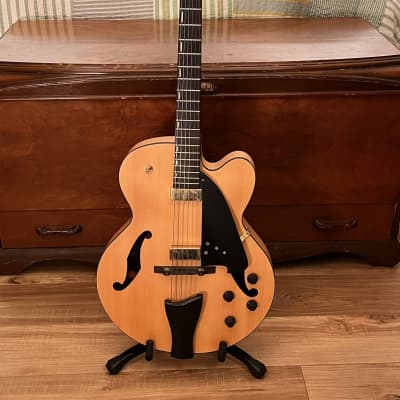 Ibanez AFC95-NTF Contemporary Archtop Single Cutaway Dual Pickup with Bound Ebony Fretboard 2010s - Natural image 1
