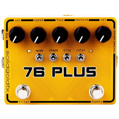 SolidGoldFX 76 Plus Octave Up Fuzz & Filter True Bypass Guitar Effects Pedal image 2