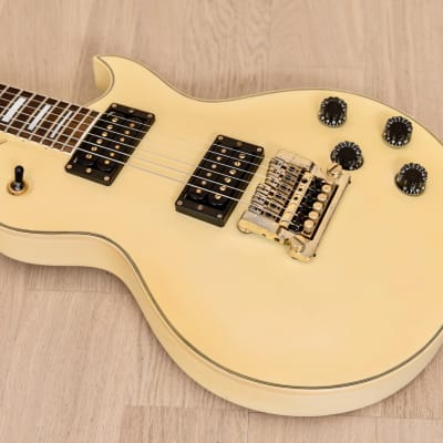 Immagine 1990 Aria Pro II PE-Deluxe KV Vintage Electric Guitar Ivory w/ USA Kahler 2220B, Japan - 10
