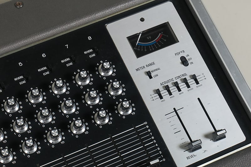 Yamaha PM-200 8-channel vintage mixer with spring reverb (serviced