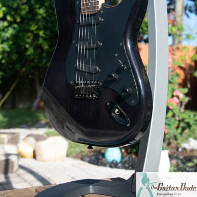 Moon PGM ST-161 Boutique Stratocaster - Trans Black - Ash Body w Bartolini PU's! - Made In Japan image 10