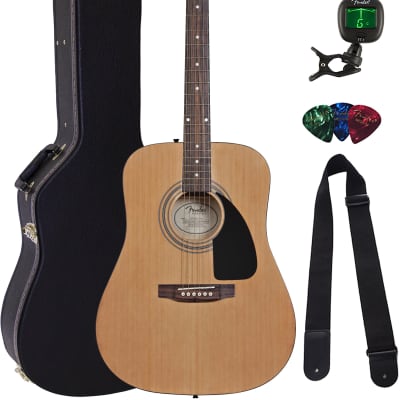Fender FA-115 Dreadnought Acoustic Guitar - Natural w/ Hard Case image 1