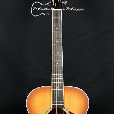 Larrivee OM-40 - Mahogany Acoustic Guitar - Ice Tea Burst Satin Finish image 3
