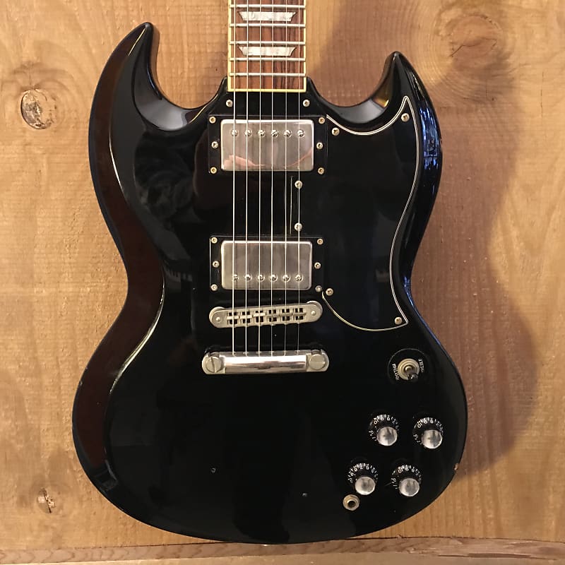 Burny RSG-55 '63 SG Style Electric Guitar Black | Reverb Canada