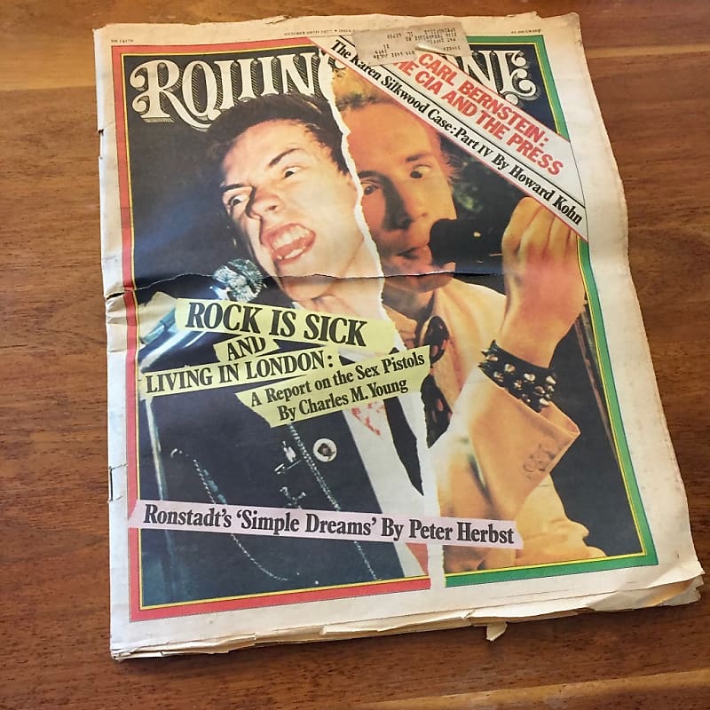 Rolling Stone Magazine - Sex Pistols "Rock is Sick and Living in London" - Issue 250, Oct. 1977 image 1