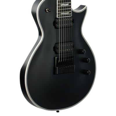 ESP EII EC7 Evertune Electric Guitar Black Satin with Case image 9