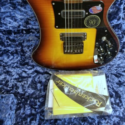 Rickenbacker 480XC 90th Anniversary Electric Guitar, TobaccoGlo W/Vintage Case image 3