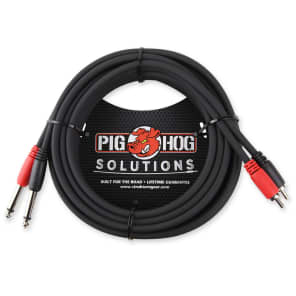 Pig Hog PD-R1415 Dual 1/4" TS Male to Dual RCA Male Cable - 15'