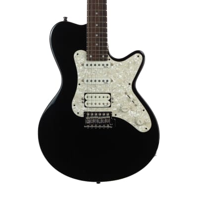 Godin SD 24-fret electric guitar, pearlized pick guard, gloss black with gigbag. for sale
