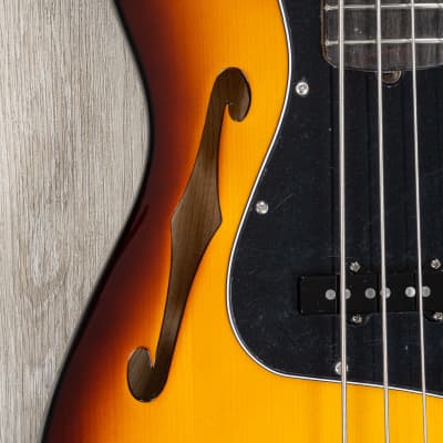 Fender Limited Edition Suona Jazz Bass Thinline, Ebony Fingerboard, Violin Burst image 6