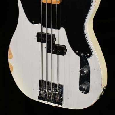 Fender Mike Dirnt Road Worn Precision Bass White Blonde Bass Guitar-MX21545862-10.17 lbs image 15