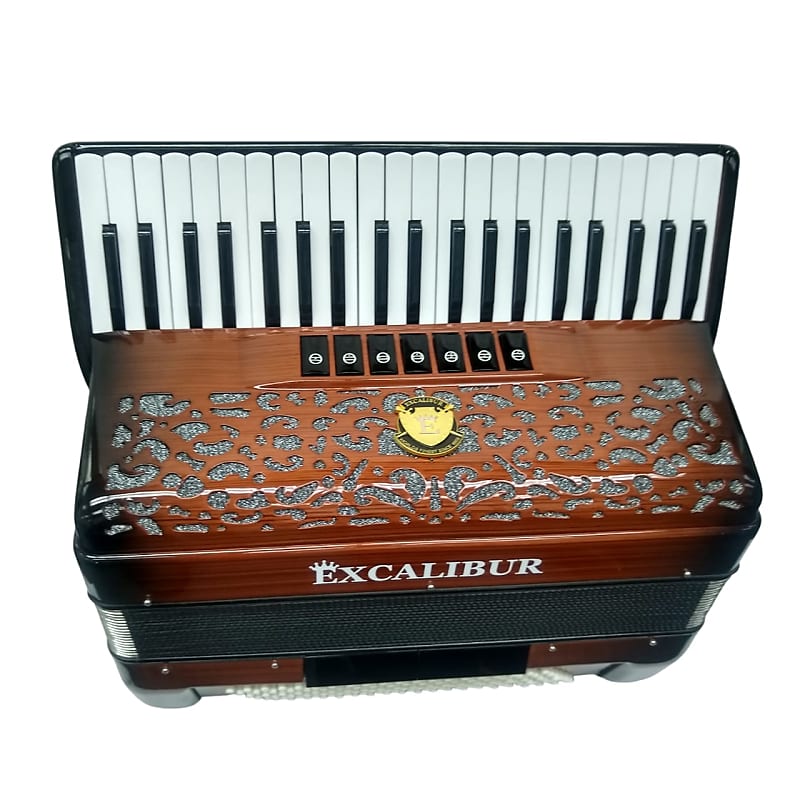 Excalibur Super Classic PSI Series Walnut 120 Bass Piano Accordion image 1