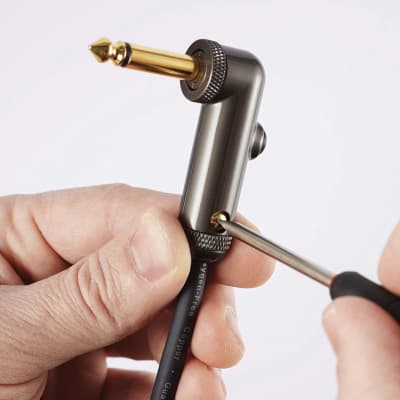 (3) D’Addario 2.5’ Right Angle Wireless Instrument Transmitter Cables with Mute button, DIY Customizable “Solder-less” cable with cutter tool. image 3