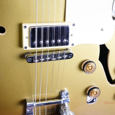 Schecter Corsair Semi-hollowbody Electric Guitar - Gold Top image 8