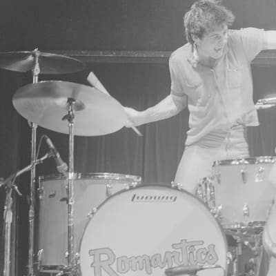 The Romantics, Jimmy Marinos' Custom Pink 1981 Ludwig Drum Set. Authenticated! image 3