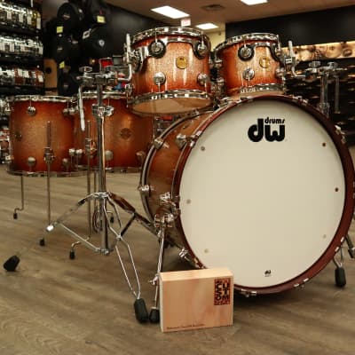 DW Jazz Series Maple/Gum Shellpack 22/10/12/14/16 (Copper Glitz Burst with Nickel Hardware) image 2