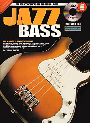 Learn How To Play Guitar Progressive Jazz Bass - Bass Guitar Tutor Book CD - O3 X- image 1