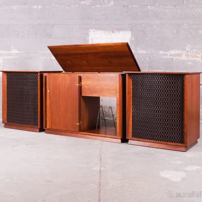 Vintage Altec Lansing Valencia 846 A // Speakers With Rare Center Console / Full Restoration image 4