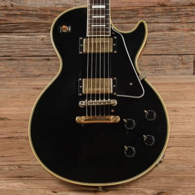 Burny Les Paul Custom Black RLC-60 Electric Guitar Lightning