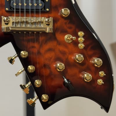B.C. Rich Custom Shop Bich 10 Supreme Brazilian Rosewood 2025 - Sculpin Burst image 10