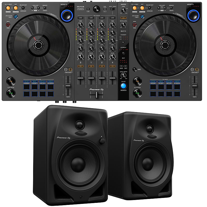 Pioneer DJ DDJ-FLX6-GT DJ Controller w/ DJ DM-50D 5" Studio Monitors (Pair) image 1