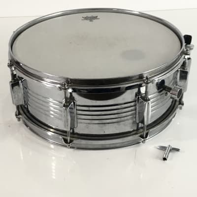 Vintage Groove Percussion Metal Steel Power Snare Drum 6”x14” Rare Acoustic Drum image 2