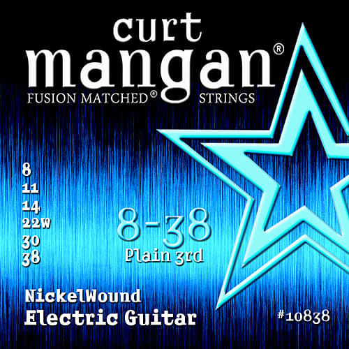 Curt Mangan 10838 Fusion Matched Regular Nickel Wound Electric Guitar Strings - (08-38)- 3 SETS image 1