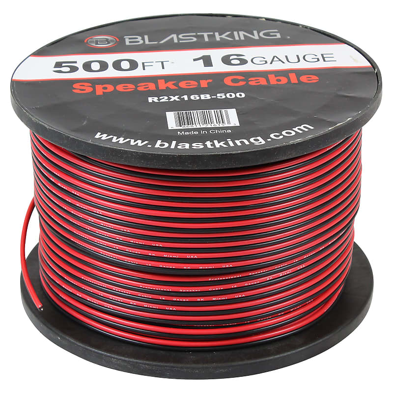 Blastking R2X16B-500 16 AWG 2-Conductor Speaker Cable 500 Ft image 1