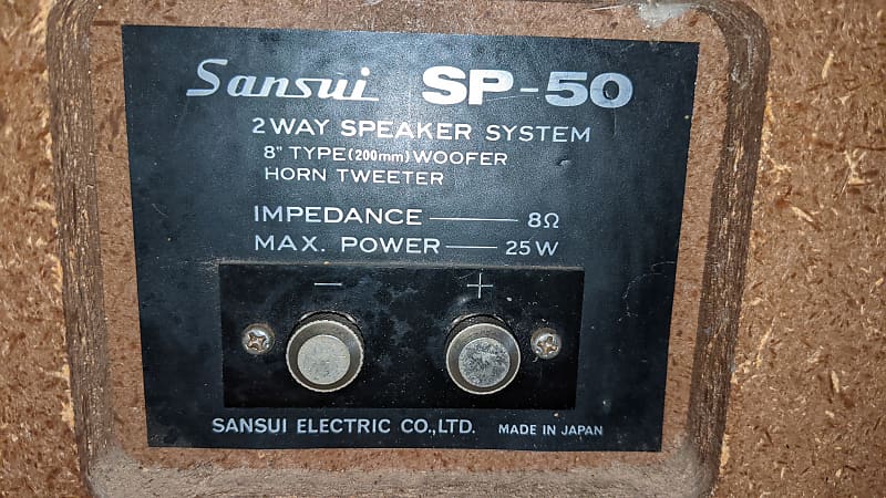 VINTAGE 1969-71 MADE IN JAPAN SANSUI SP50 2 WAY LOUDSPEAKERS
