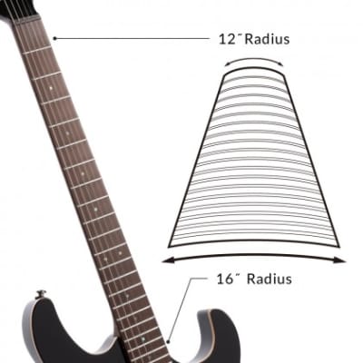 Cort G300PROBK G300 Pro Series Double Cutaway Solid Maple Top Roasted Maple Neck 6-String Electric Guitar image 8