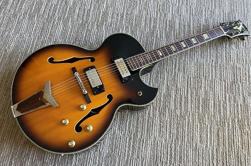 Vintage Ventura V1300G Archtop Guitar MIJ 1970s Sunburst Reverb