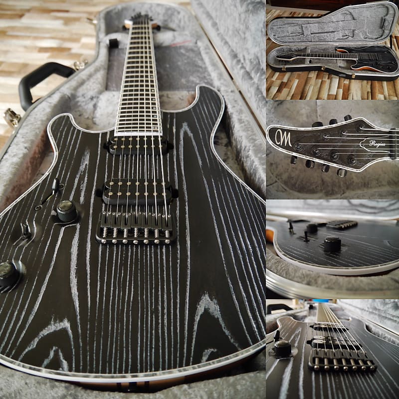 Left handed Mayones Regius 7 Gothic 2016 Monolith Black / Reverb