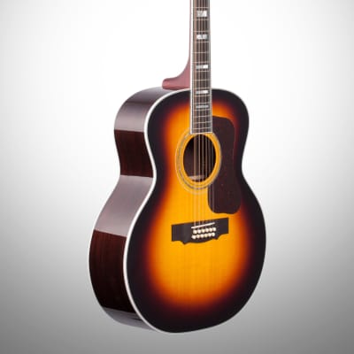 Guild F-512 12-String Acoustic Guitar (with Case), Antique Burst image 3