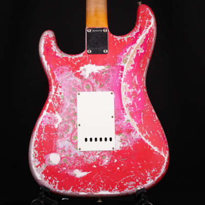 Fender Custom Shop Masterbuilt Dennis Galuszka 62 Stratocaster Super Heavy Relic Fiesta Red / Pink Paisley Brazilian Rosewood 2024 (R135770) image 2