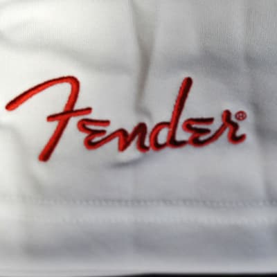 Fender Spaghetti Logo Polo Shirt White - Small image 4