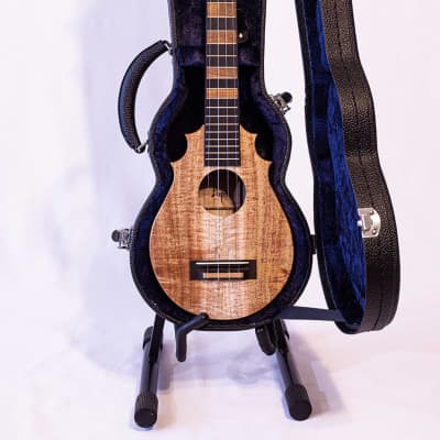 Koaloha "Pops" Custom Koa Pineapple Sunday Tenor Ukulele with pickup speaker installed contact me before purchase image 3