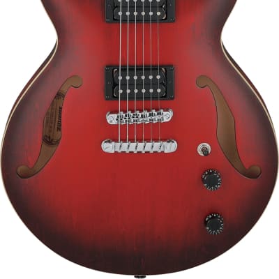 Ibanez AM53 AM Artcore Semi-Hollow Body Electric Guitar, Sunset Red Flat image 2