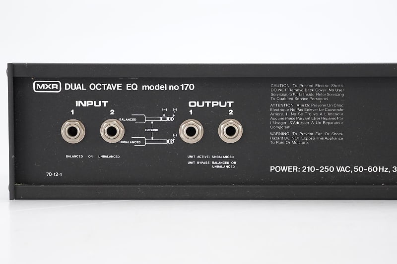 MXR Dual Octave EQ Model 170 2-Channel Graphic Equalizer