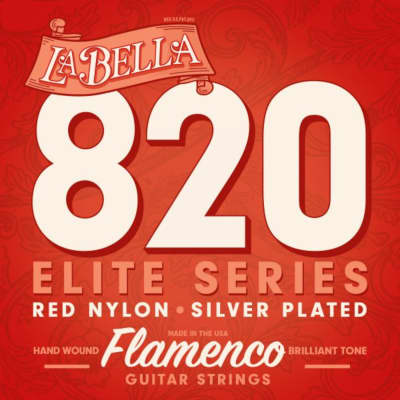 La Bella Guitar Strings  Nylon #820 Red Nylon Silver Plated Flamenco image 1