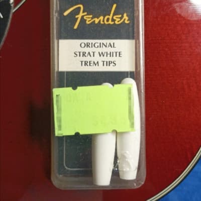 Original NOS Fender Stratocaster 3/16 Tremolo ARM WHITE  Tips (2)4,8mm Screw    Part. 099-4935-000 Genuine  American'57 Vintage Reissue Tips image 1