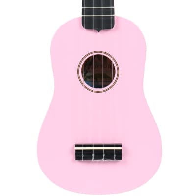 Diamond Head DU-110 Rainbow soprano ukulele, pink with gig bag image 4