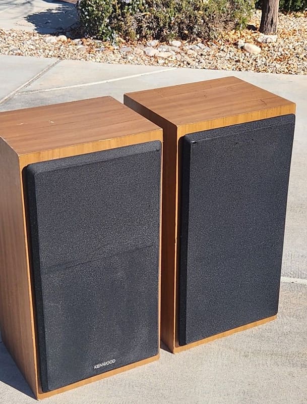 Kenwood Kenwood Ks-H51 Floor speakers 80s  - Wood cabinet  			