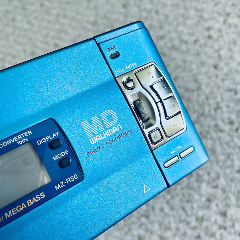 RARE] Sony MZ-R50 Walkman MiniDisc Player, Excellent Blue