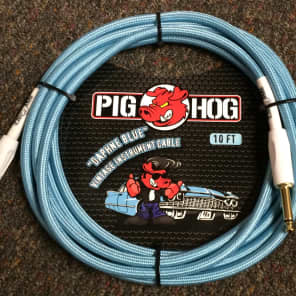 Pig Hog PCH20DBR Vintage Series 1/4" TS Straight to Right-Angle Instrument/Guitar Cable - 20'